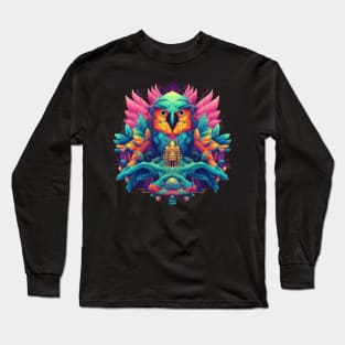 Watercolor Nature Parrot Long Sleeve T-Shirt